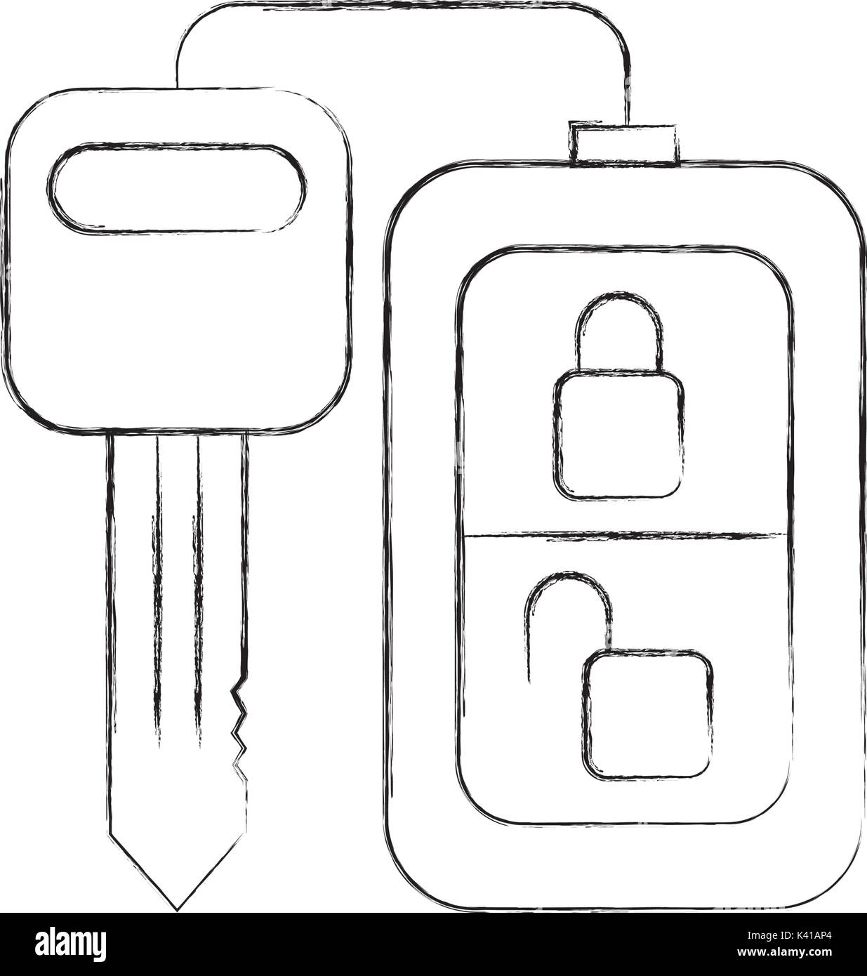 security remote control key for your car Stock Vector Image & Art - Alamy