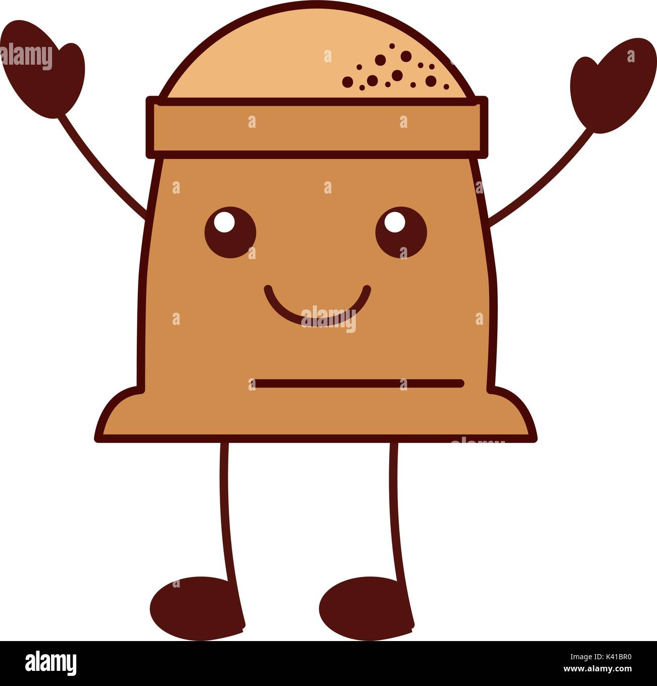 cartoon sack flour bakery image Stock Vector Image & Art - Alamy
