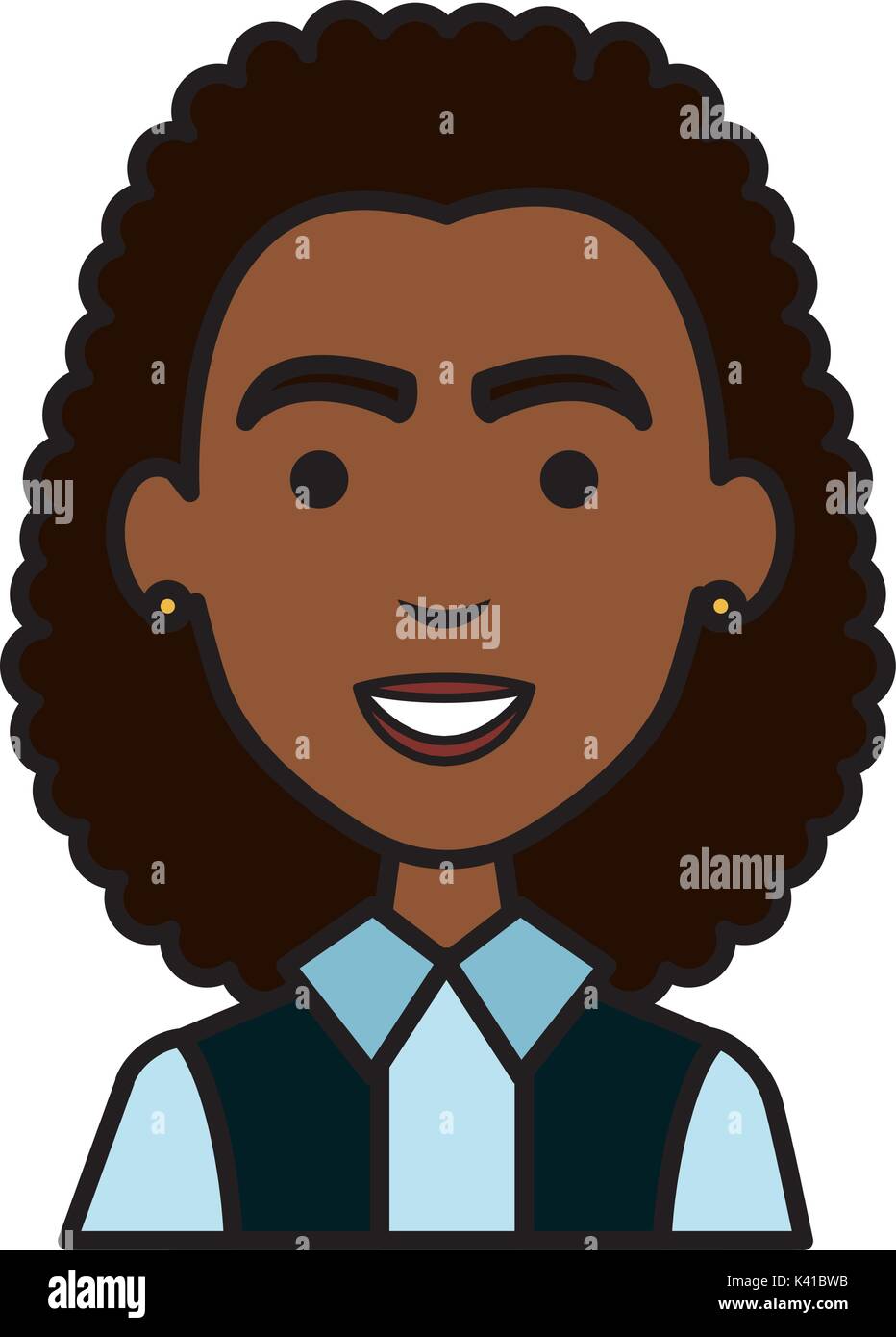 beautiful black woman avatar character Stock Vector Image & Art - Alamy