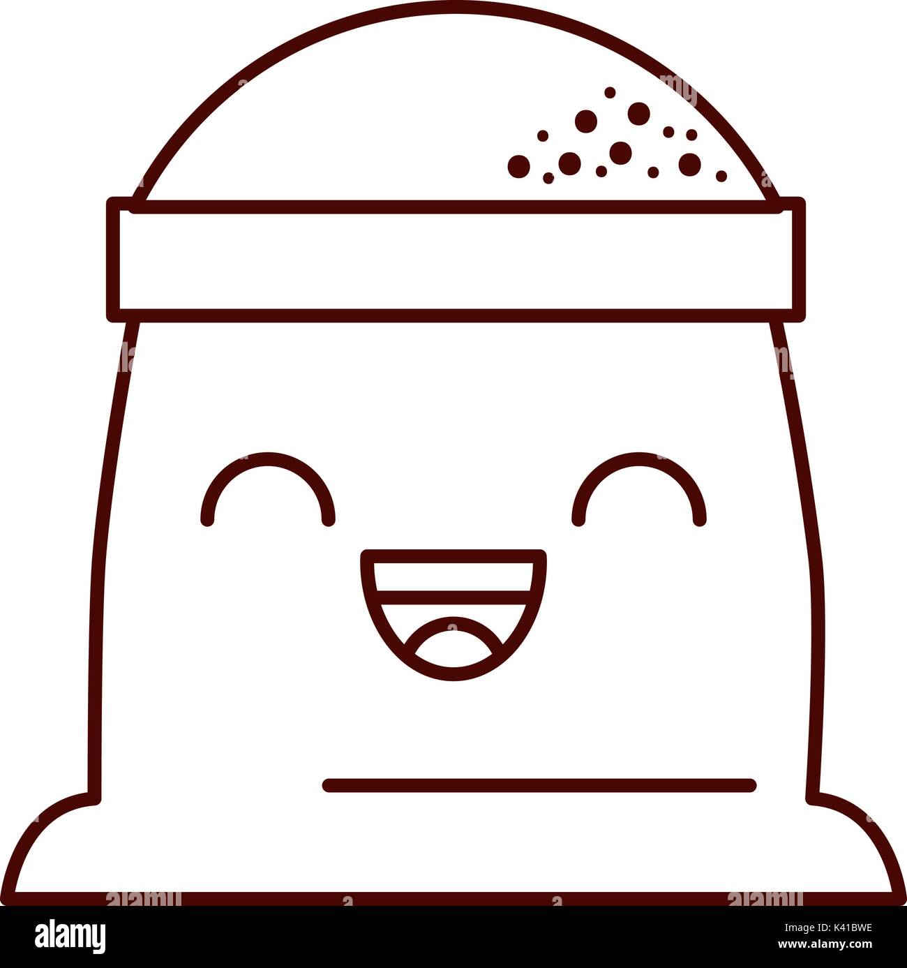 cartoon sack flour bakery image Stock Vector Image & Art - Alamy