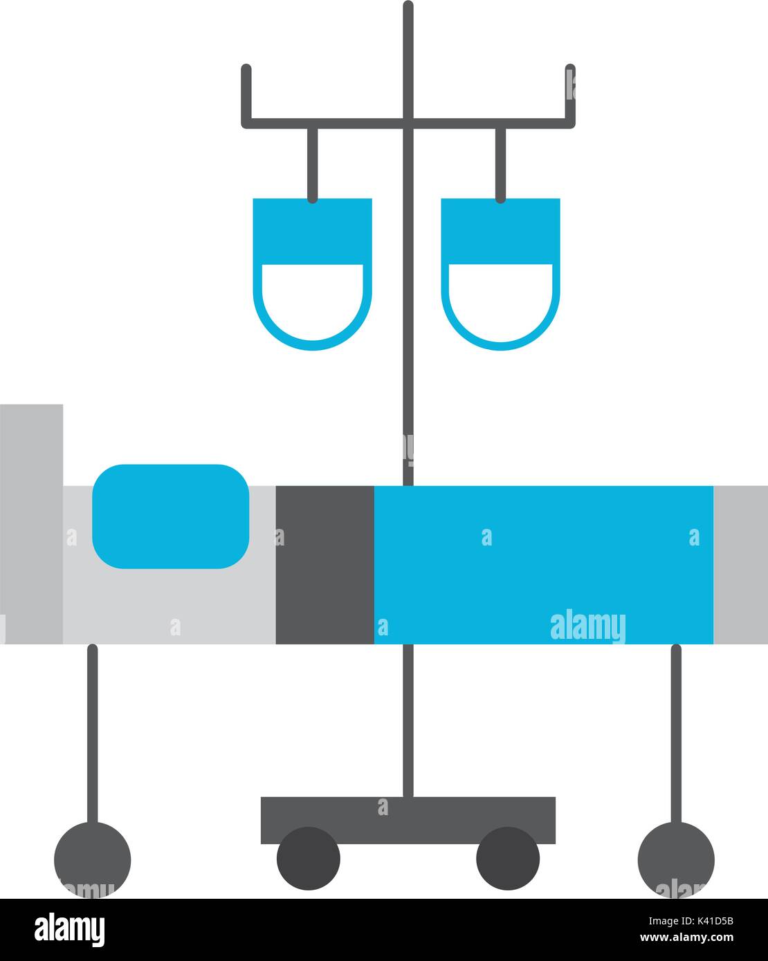 hospital medical bed and iv stand bag medicine Stock Vector Image & Art Alamy