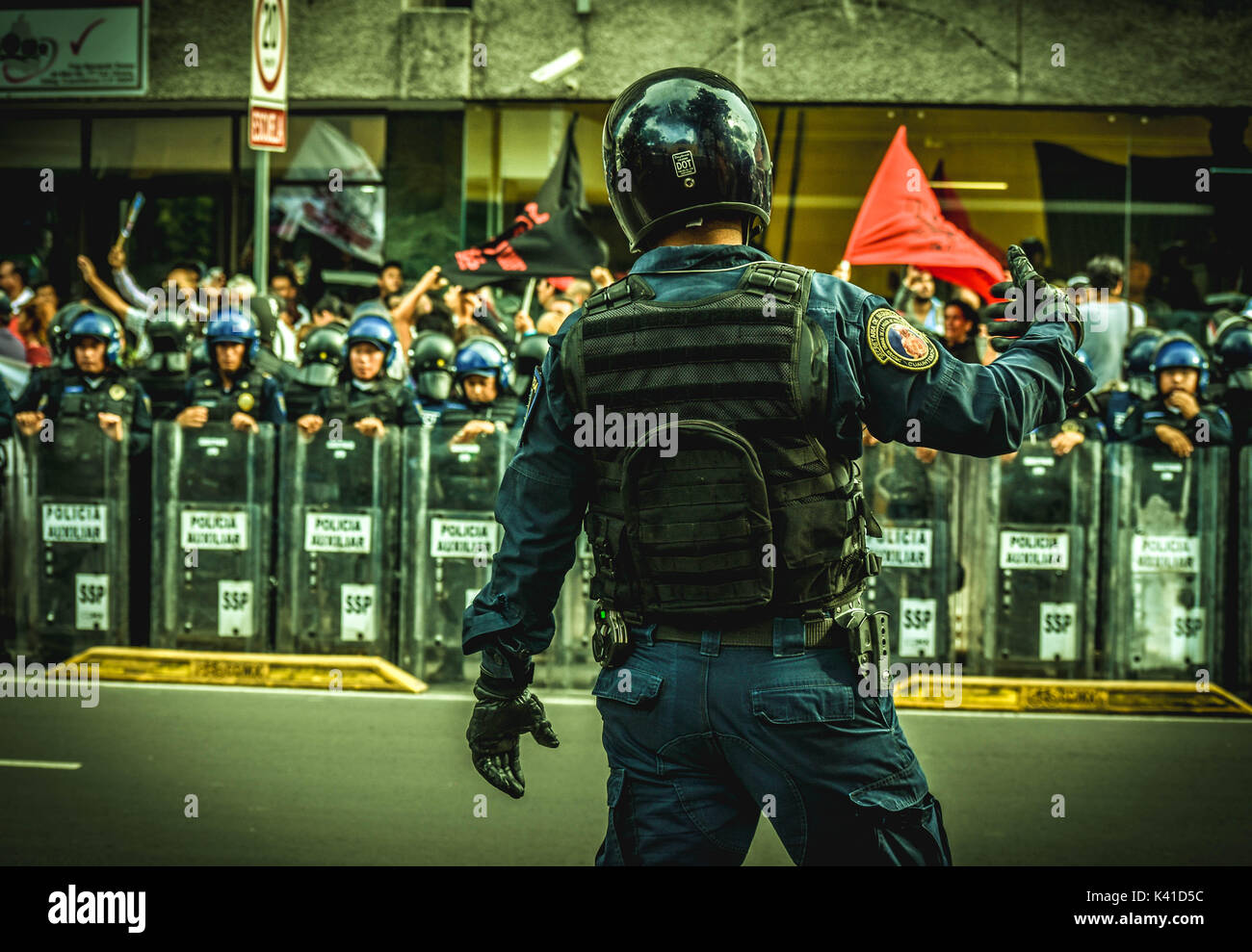 Protesta en la Ciudad de México Stock Photo