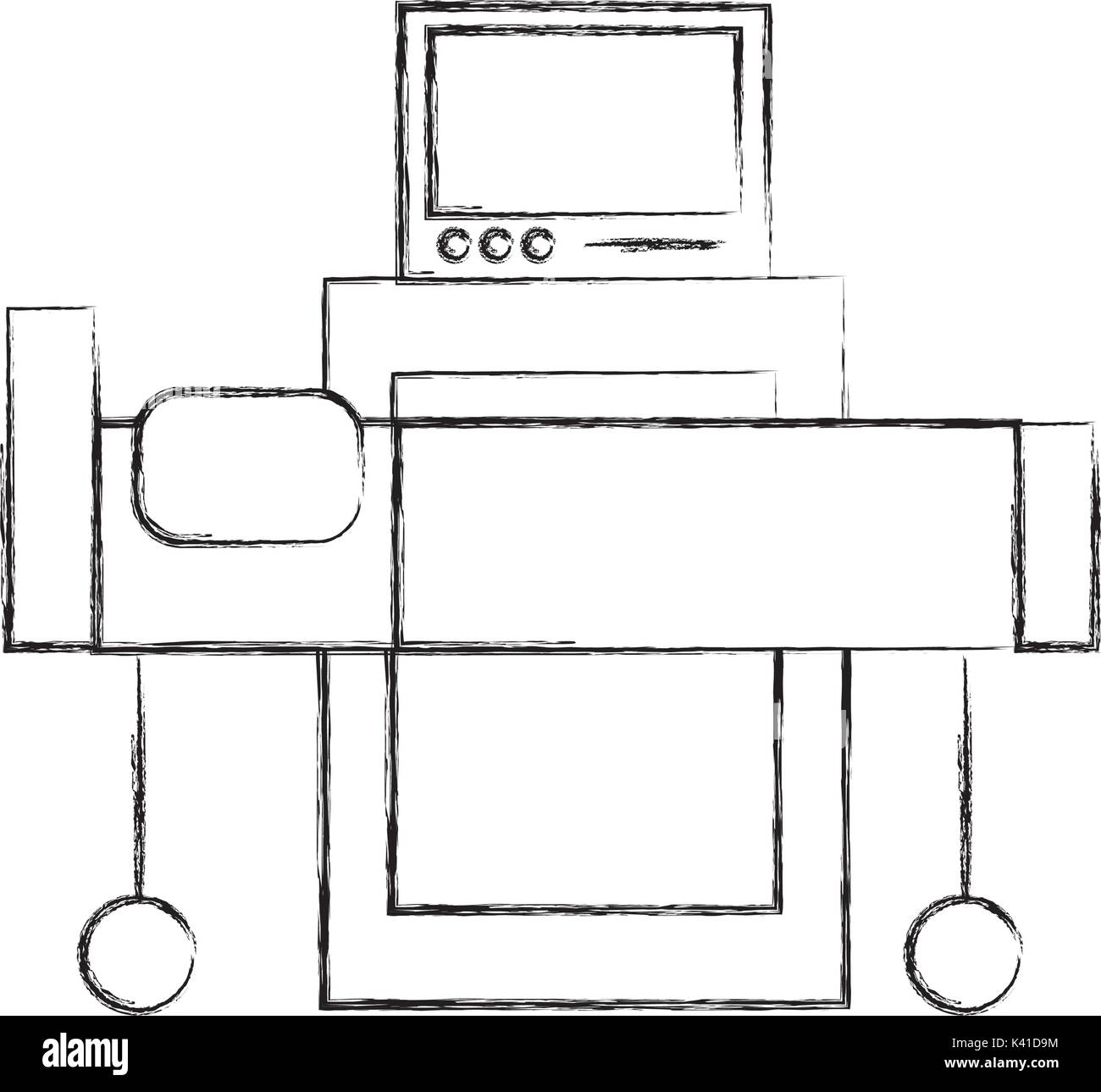 hospital interior with heart rate monitor bed medical equipment Stock Vector Image & Art Alamy