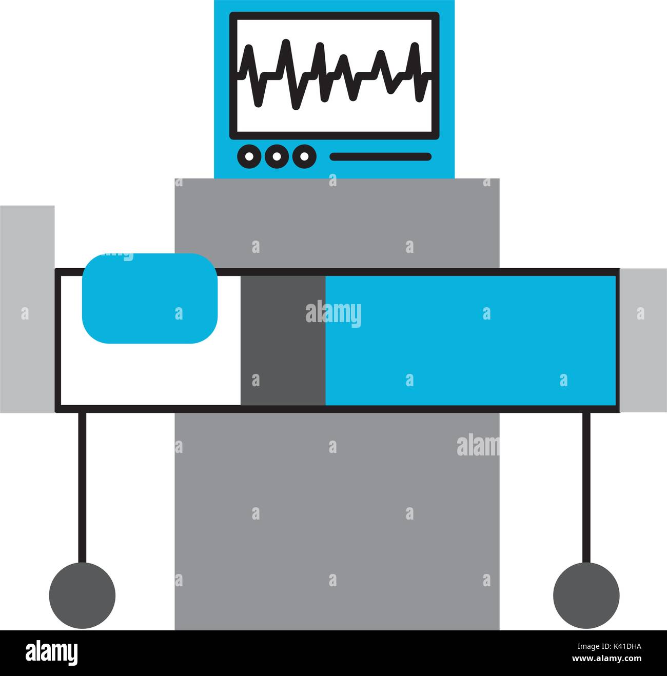 hospital interior with heart rate monitor bed medical equipment Stock Vector Image & Art Alamy