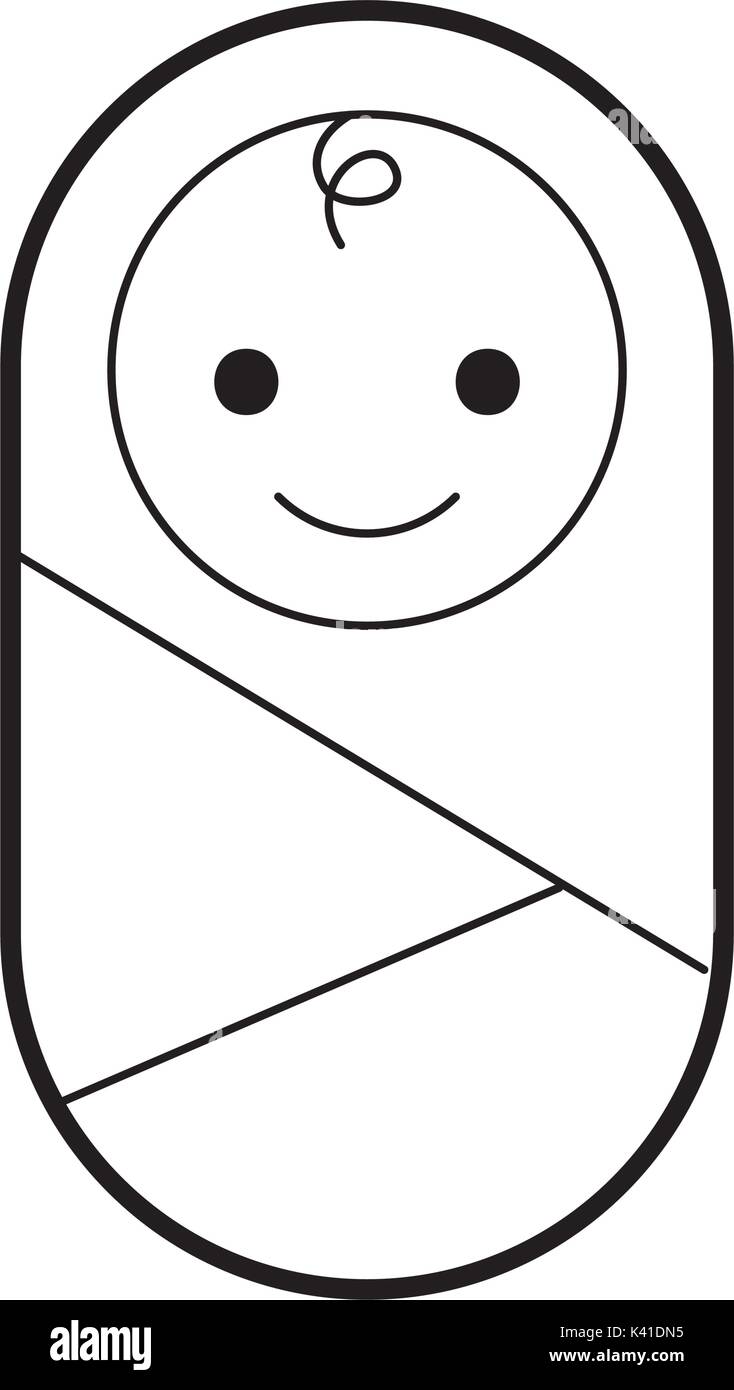 How To Draw A Baby Wrapped In A Blanket Step By Step