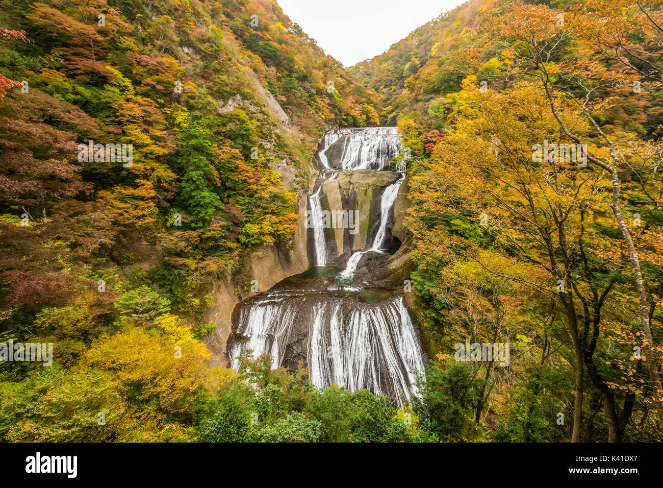 Fukuroda Waterfalls in autumn, Japan Stock Photo