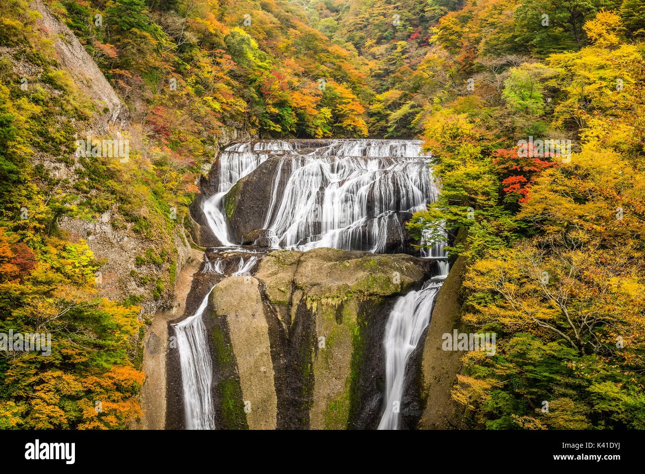 Fukuroda Waterfalls in autumn, Japan Stock Photo