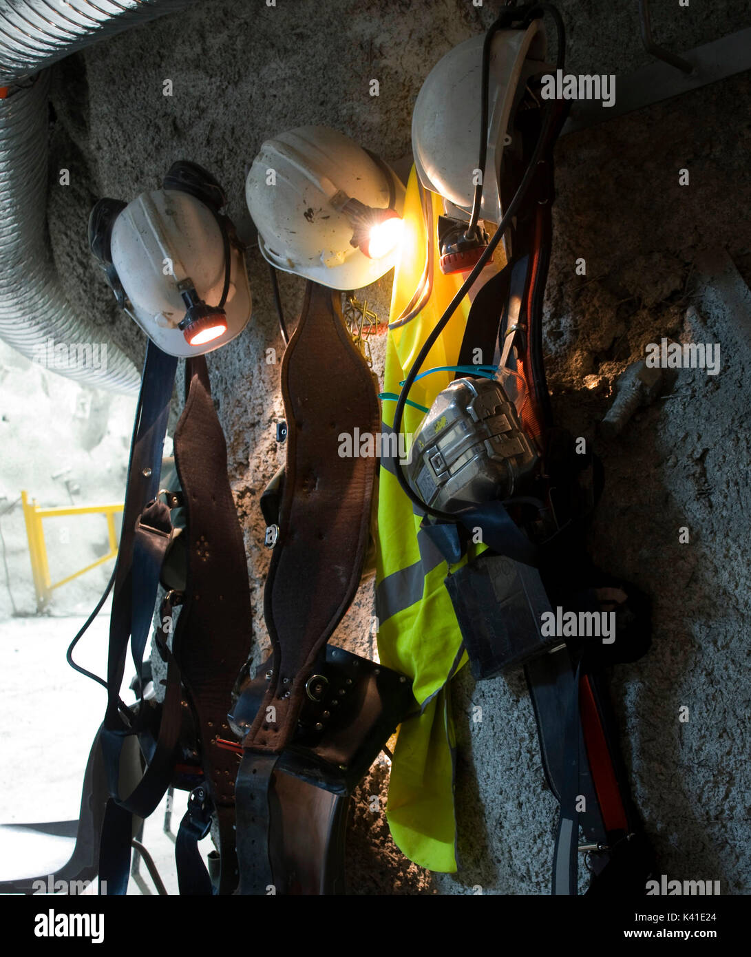mine safety gear Stock Photo
