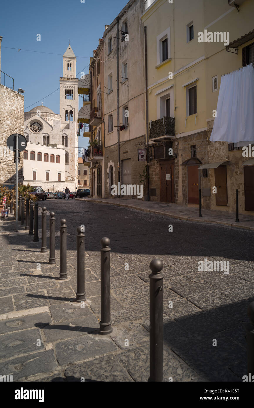 Life in the streets of the old town of Bari, Puglia region, south of Italy Stock Photo
