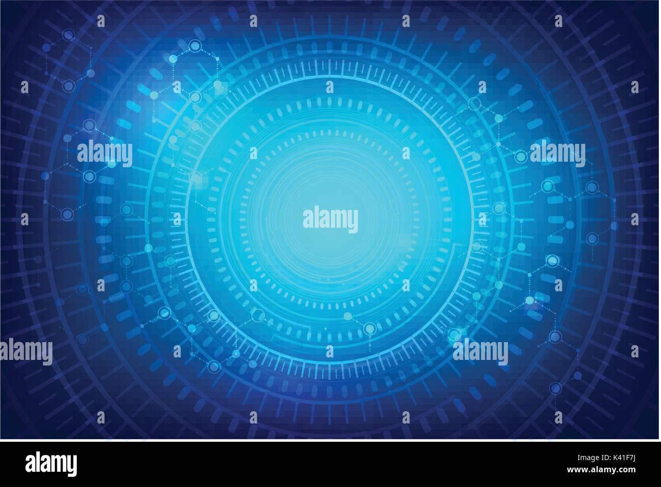 Futuristic Cyber technology blue and white abstract background with hexagon chain connection dot line and shadows element Vector illustration eps10 Stock Vector