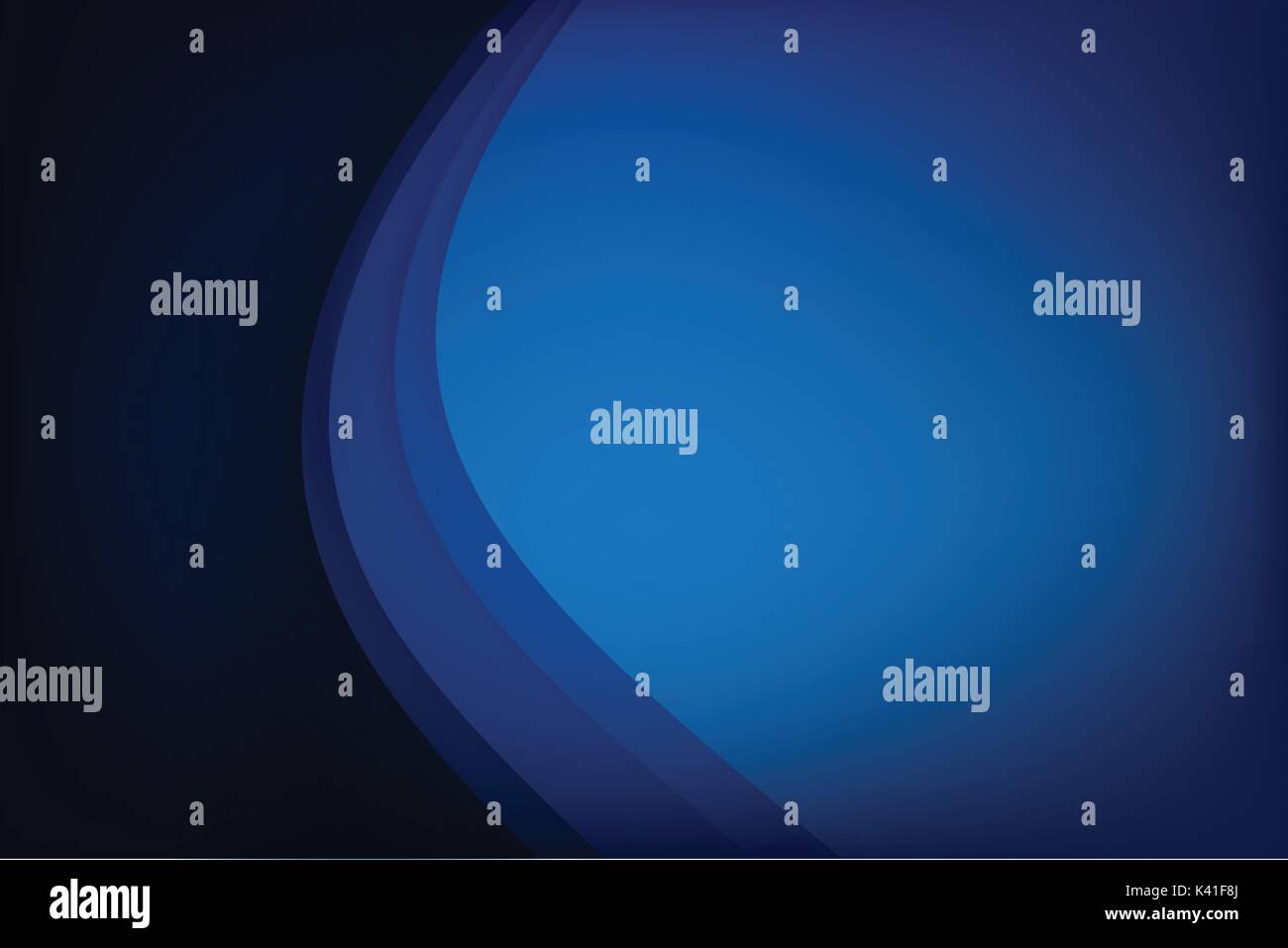 Abstract deep blue background curve and overlap layer with basic simply geometry vector illustration Stock Vector