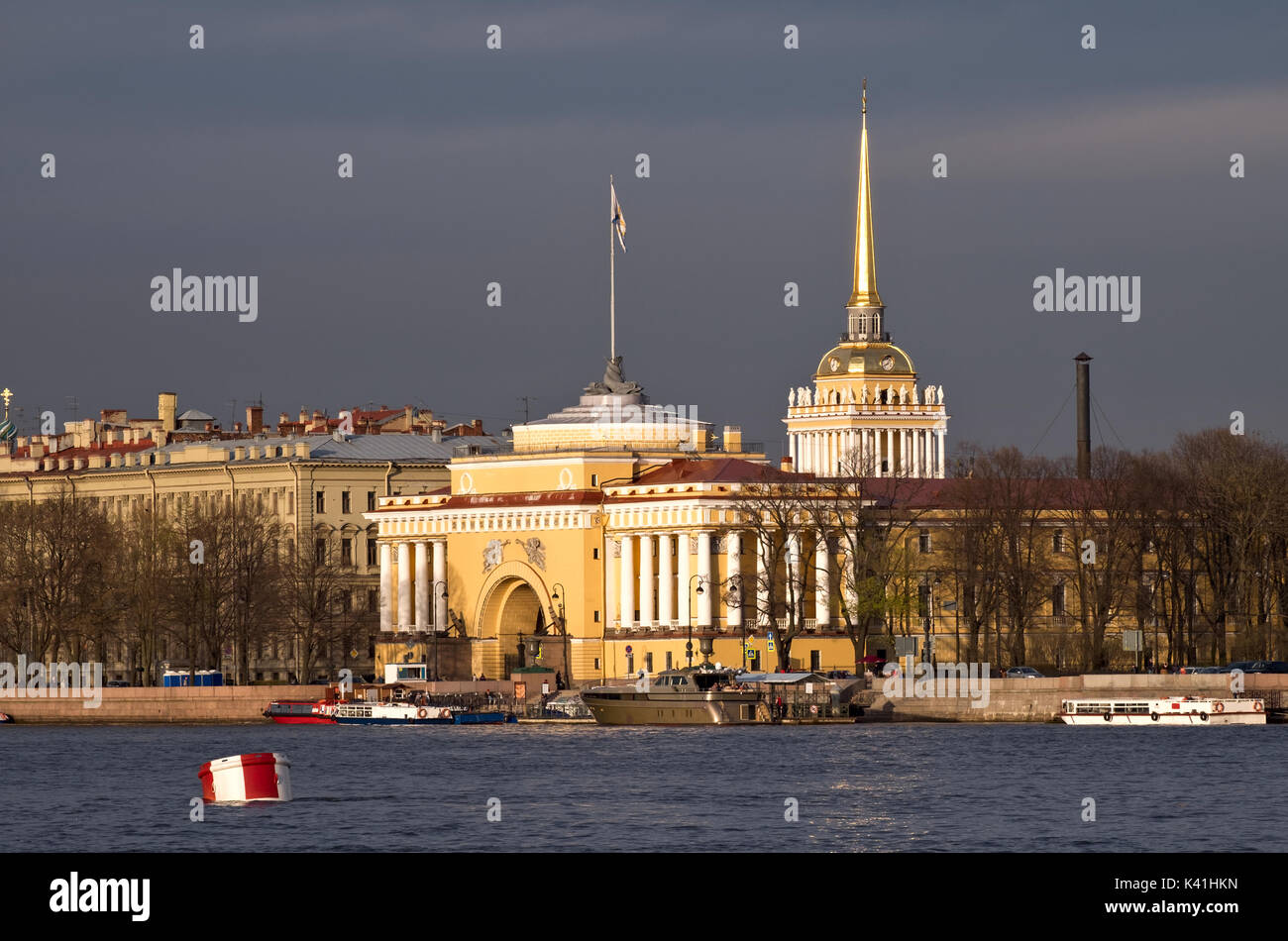 Admiralty building in Saint Petersburg, Russia Stock Photo
