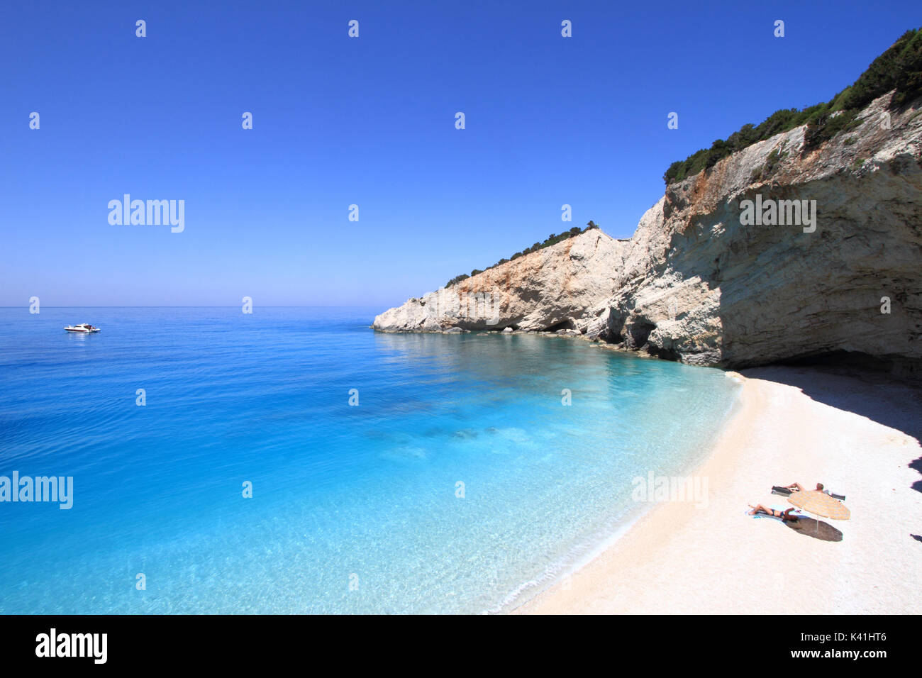 Porto katsiki beach in lefkada, Greece Stock Photo