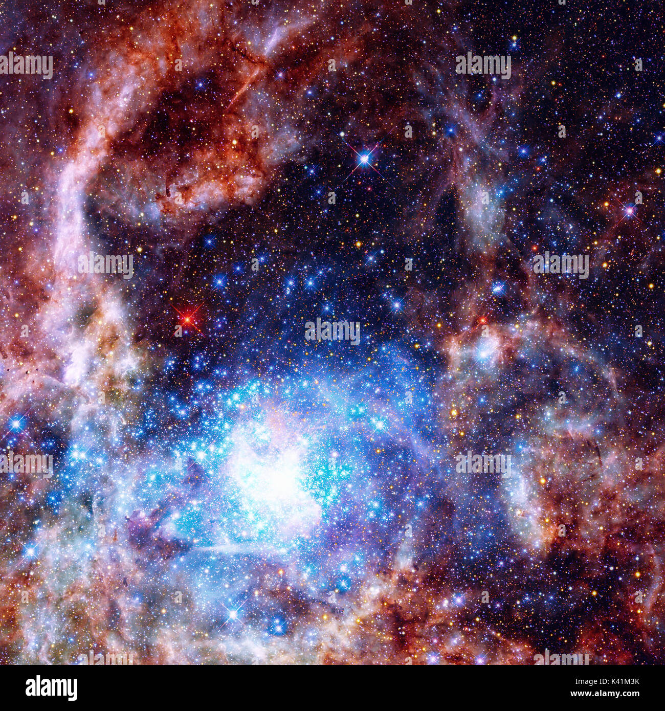 Universe filled with nebula, stars and galaxy. Elements of this image ...