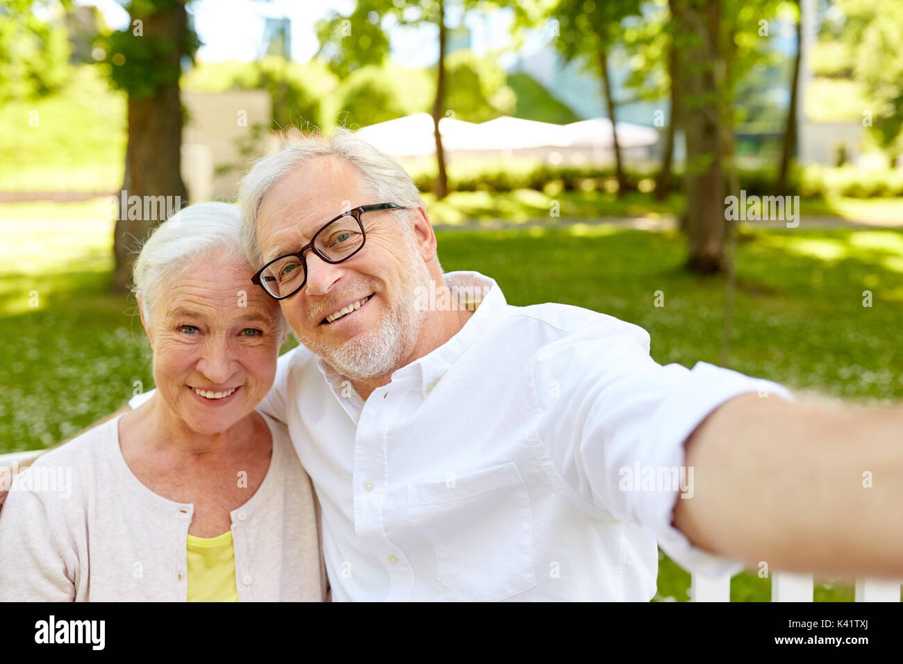 Senior selfie hi-res stock photography and images - Alamy