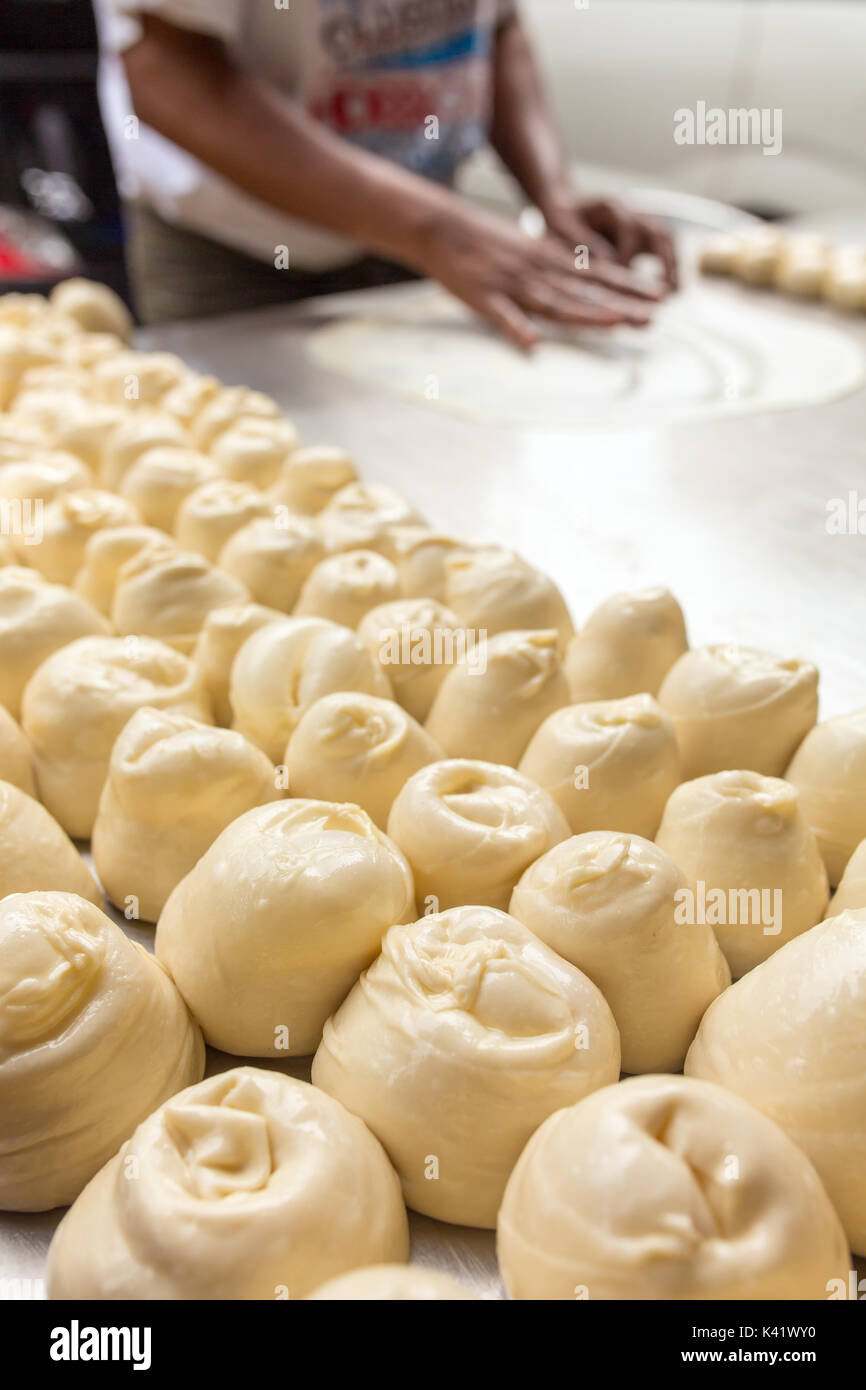 Roti dough on the table Stock Photo