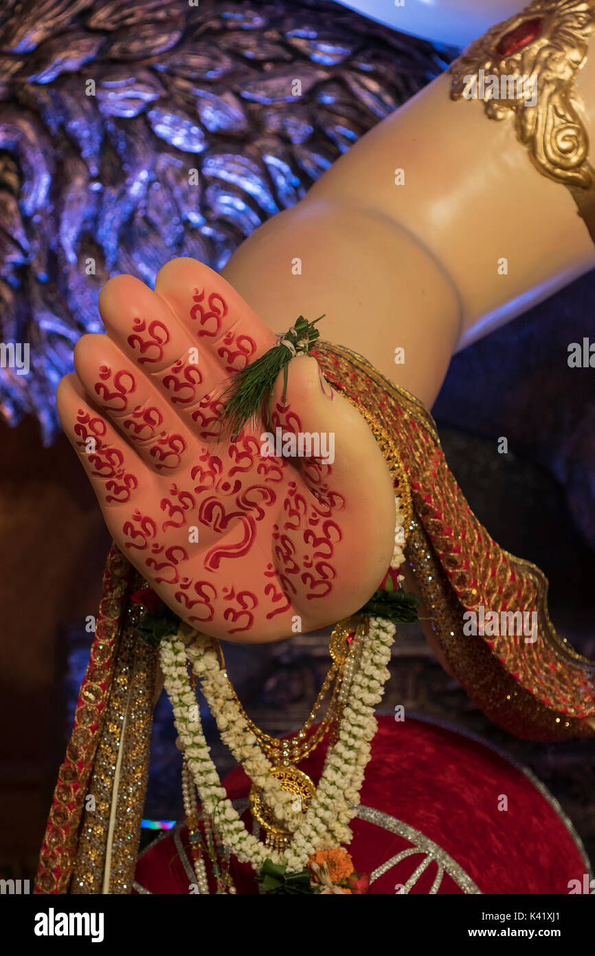 The image of Hand of Ganpati or Elephant headed lord in Khetwadi, .Mumbai, India Stock Photo