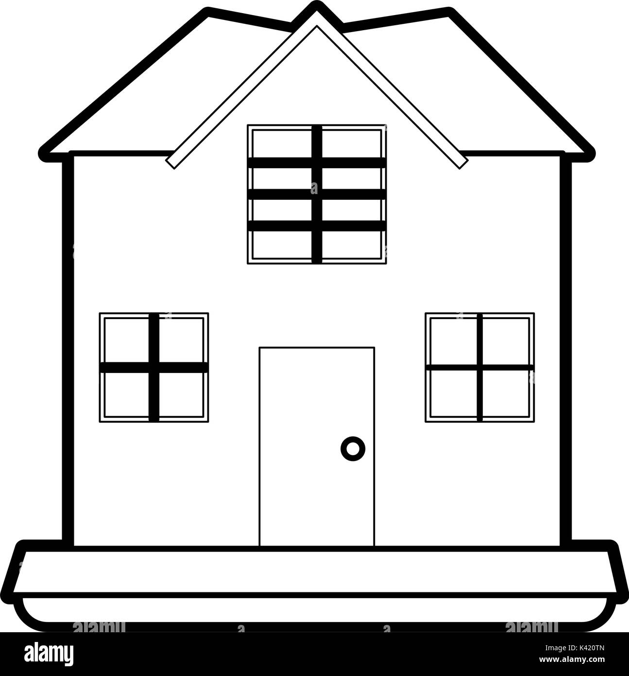 Isolated house design Stock Vector