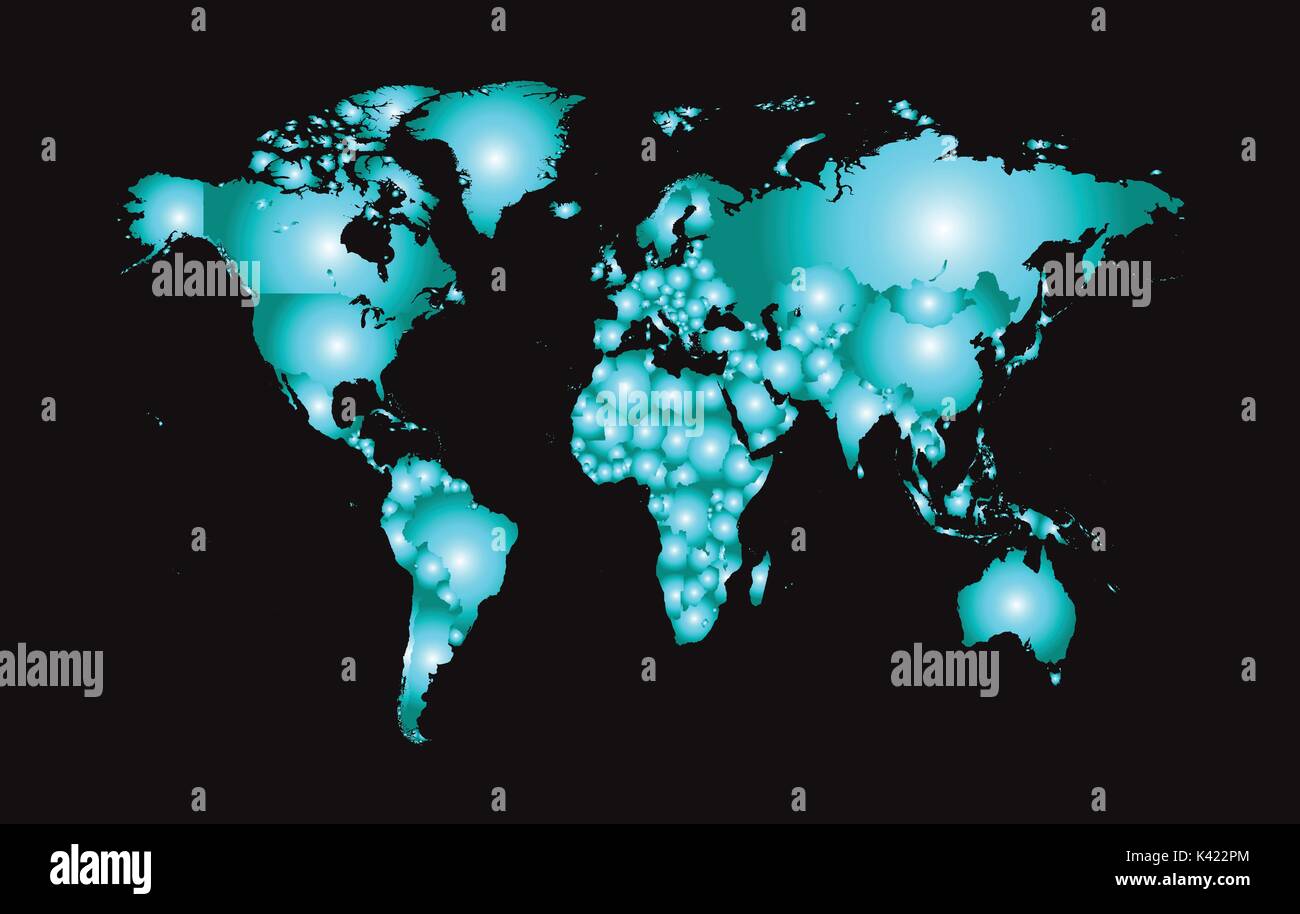 World map vector Stock Vector Image - World Map Vector K422PM 