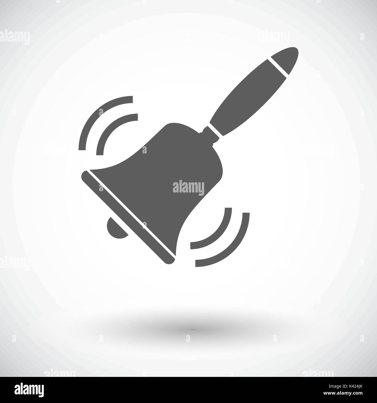 Bell. Single flat icon on white background. Vector illustration Stock ...