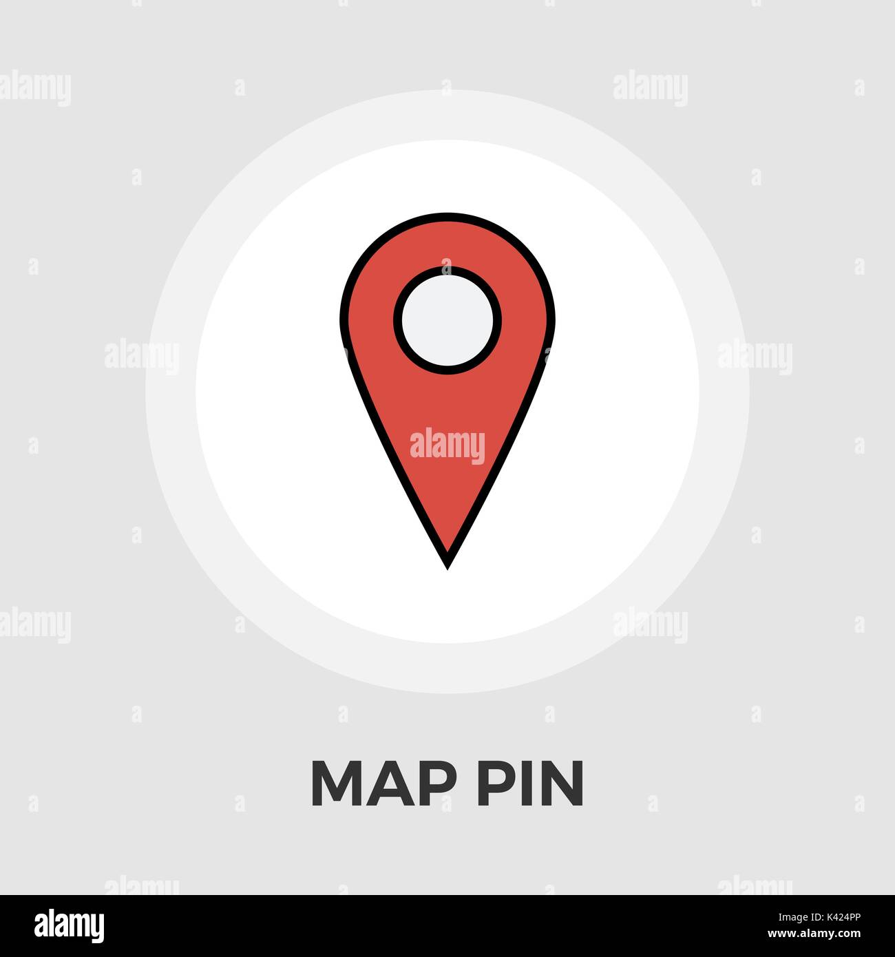 Map Pin Icon Vector. Flat icon isolated on the white background ...