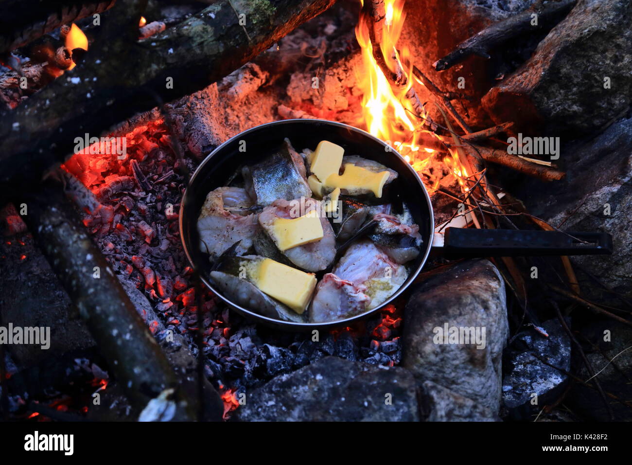 Fire Cod Fish Pan fried cod fish hi-res stock photography and images - Alamy