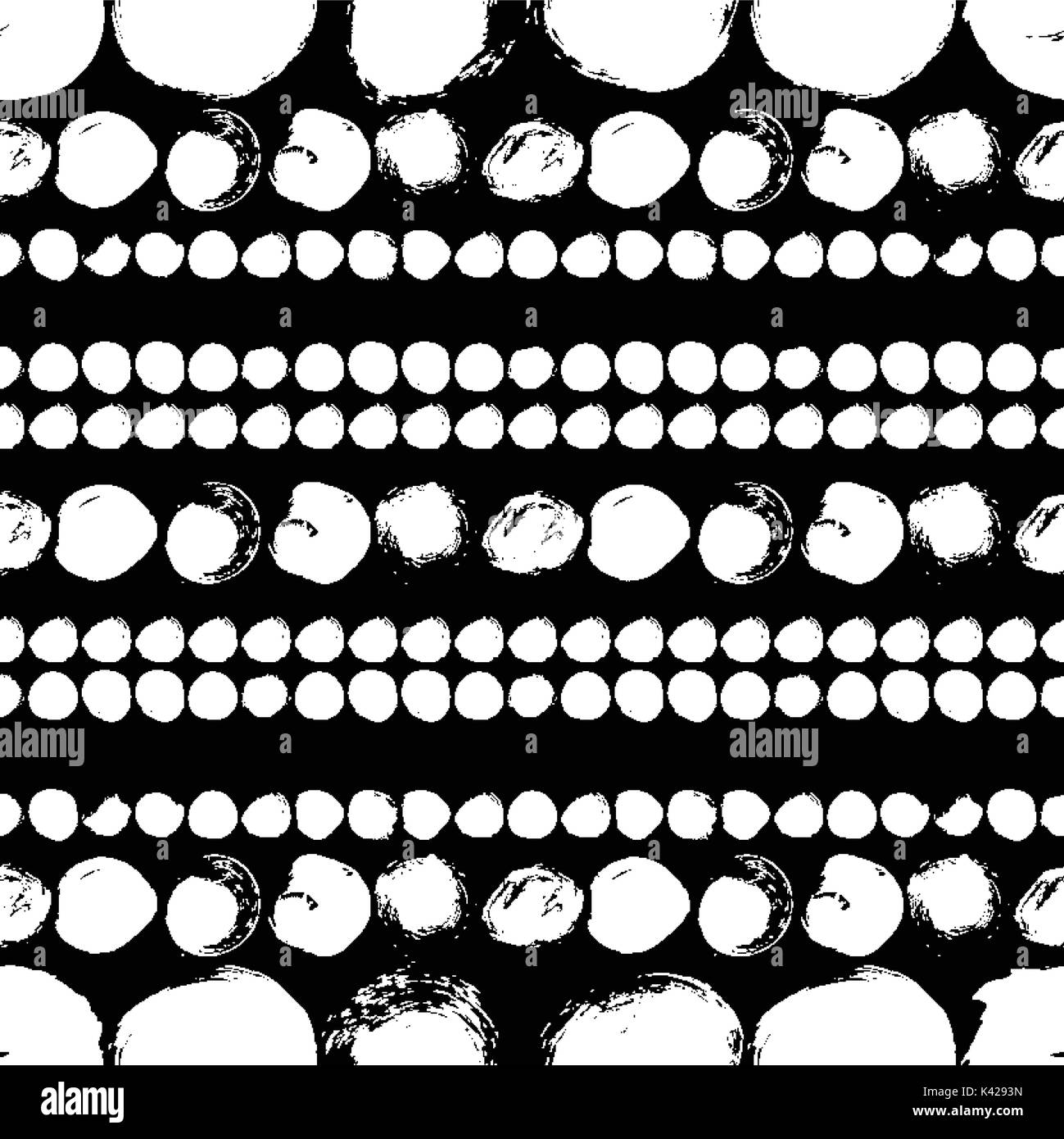 Seamless black and white pattern with circles Stock Vector Image & Art ...