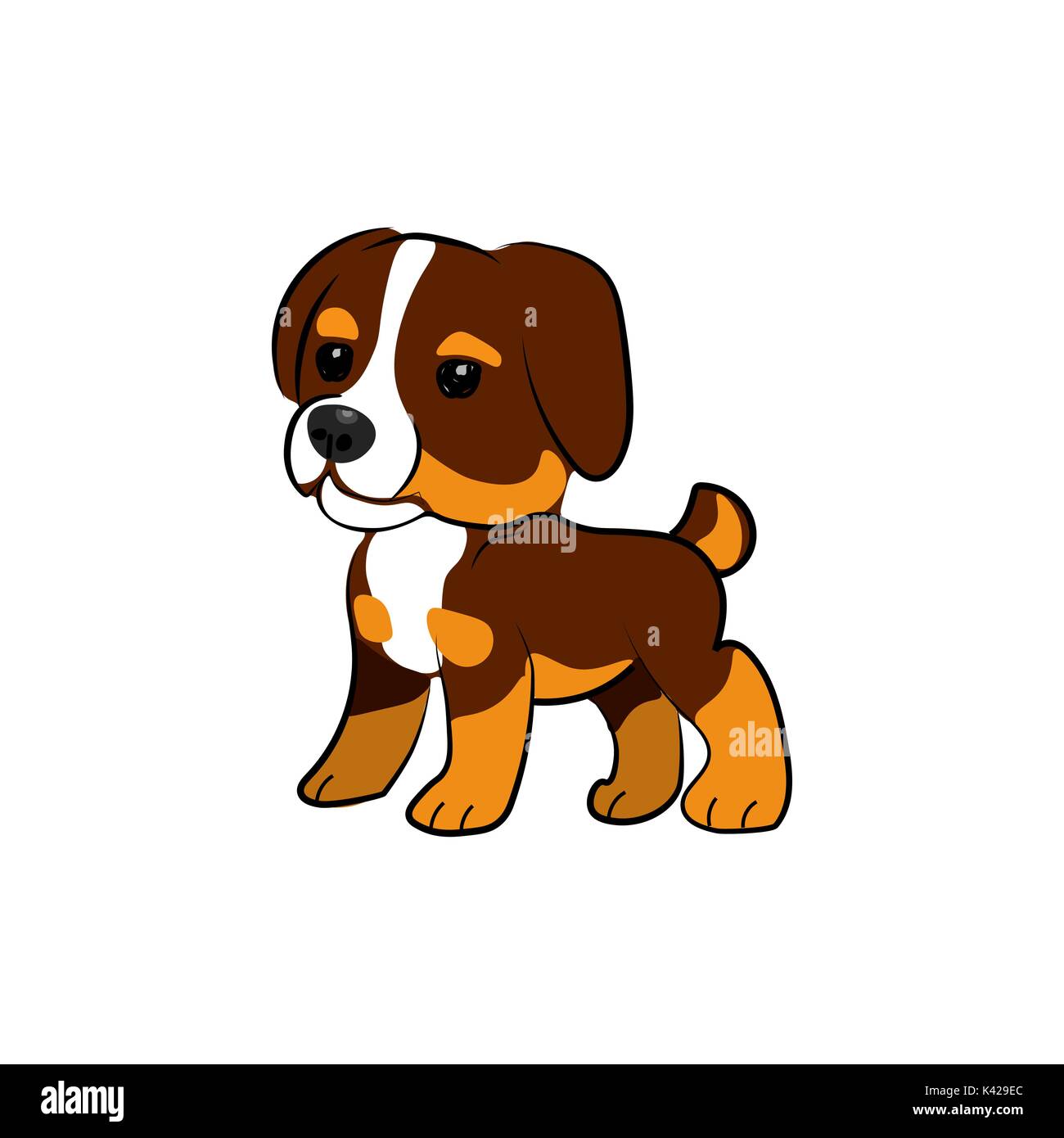 2018 year of the dog. animated puppy. illustration Stock Vector Image & Art  - Alamy