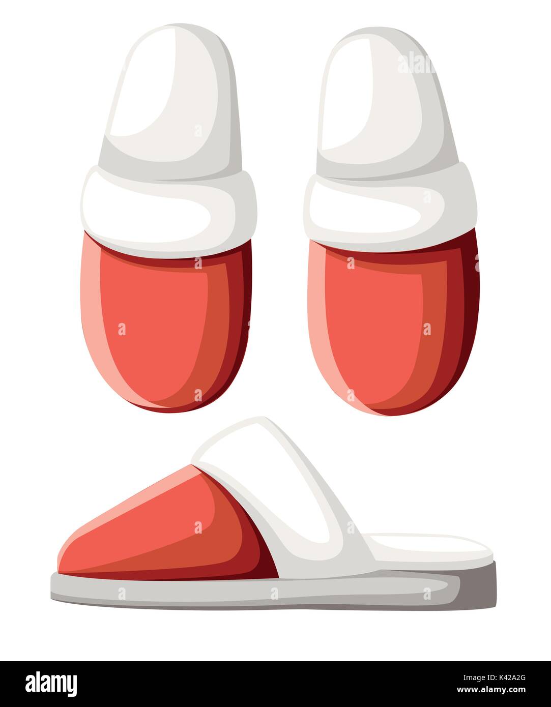 Home slippers in cartoon style. Illustration of home slippers icon vector isolated on white background Stock Vector Image - Alamy