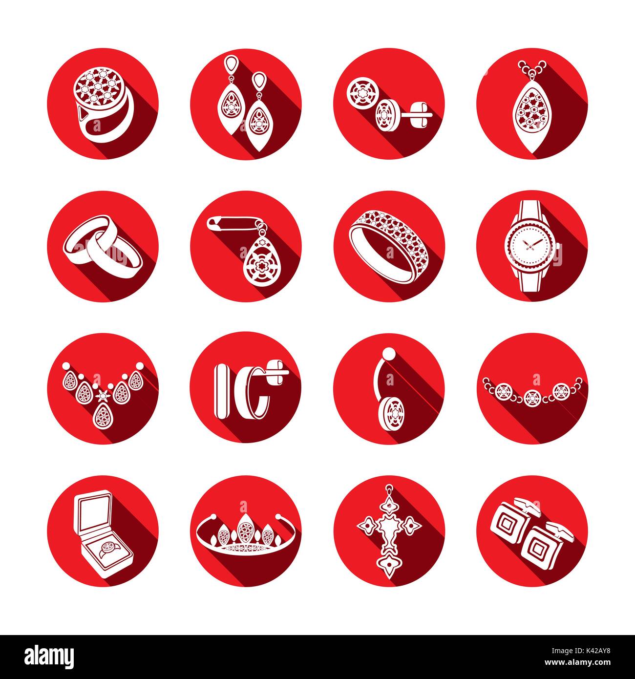 Red floral bracelet Stock Vector Images - Alamy