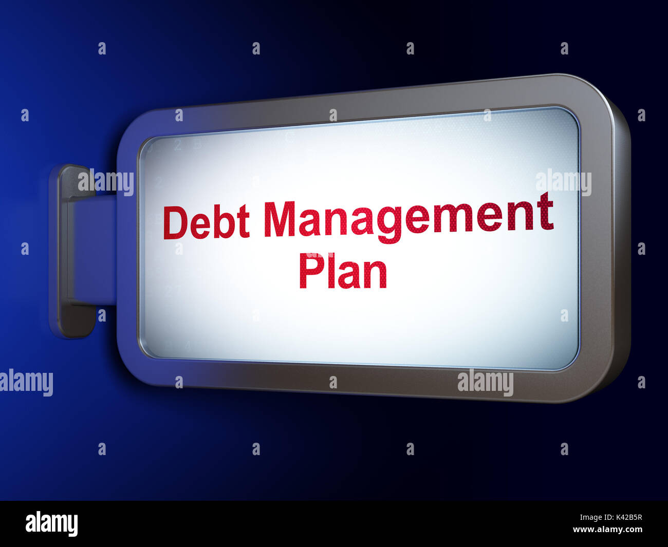 Finance concept: Debt Management Plan on billboard background Stock Photo