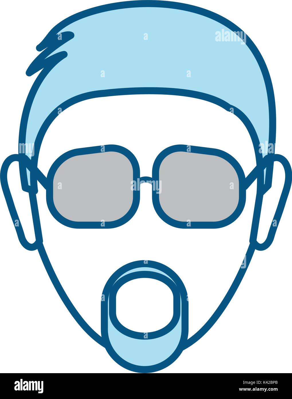 man with glasses vector illustration Stock Vector Image & Art - Alamy