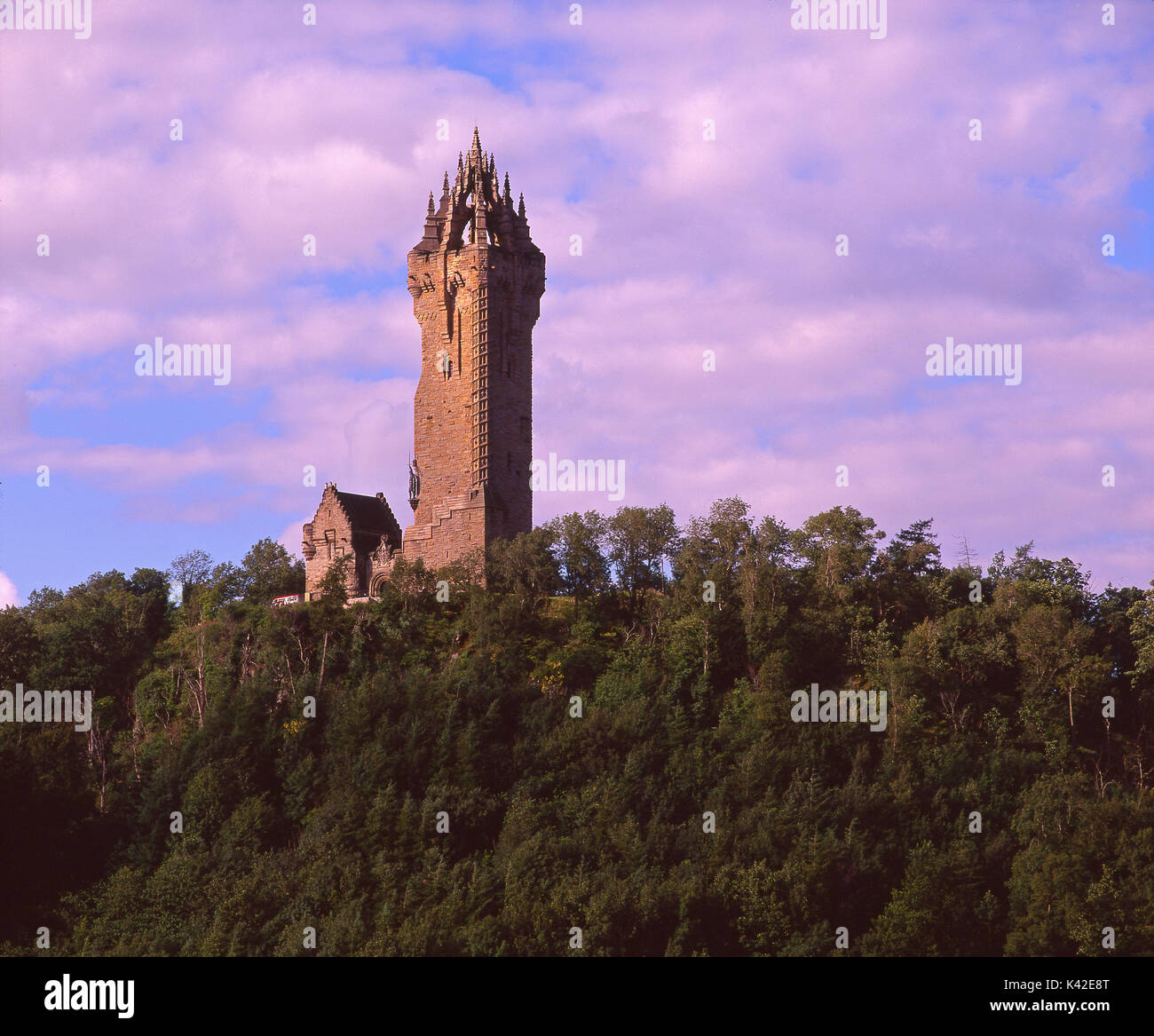 The Wallace Monument, a gothic style tower built in 1869 commemorates