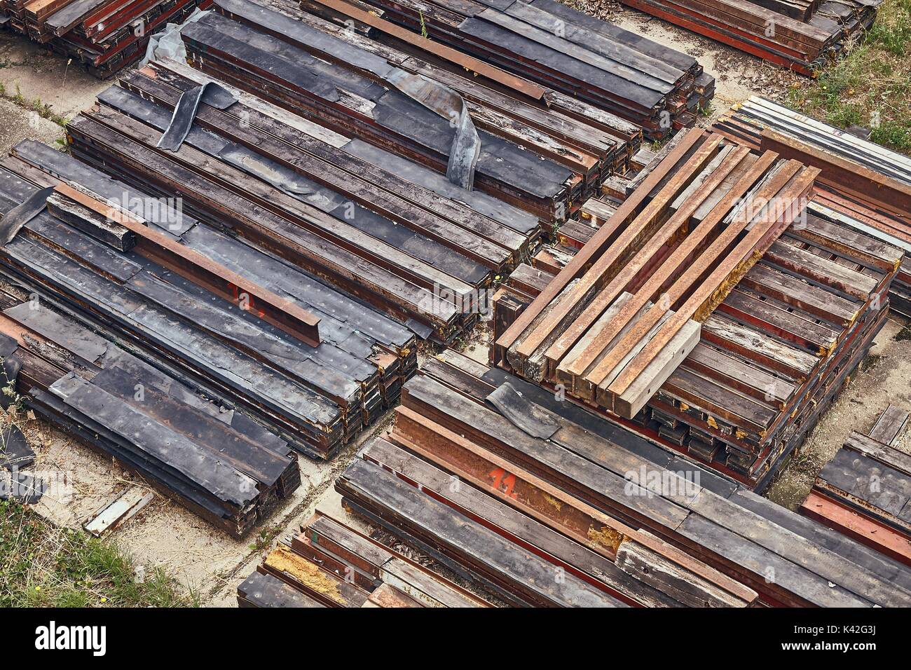 Steel girder beams Stock Photo Alamy
