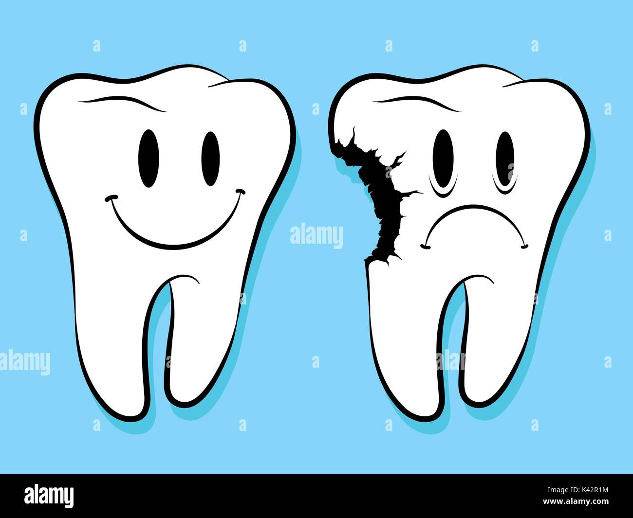 Fun Faces On Healthy And Decayed Teeth, cartoon characters isolated on blue - illustration Stock Vector Image & Art - Alamy Fun Faces On Healthy And Decayed Teeth, cartoon characters isolated on blue - illustration Stock Vector Image & Art - Alamy