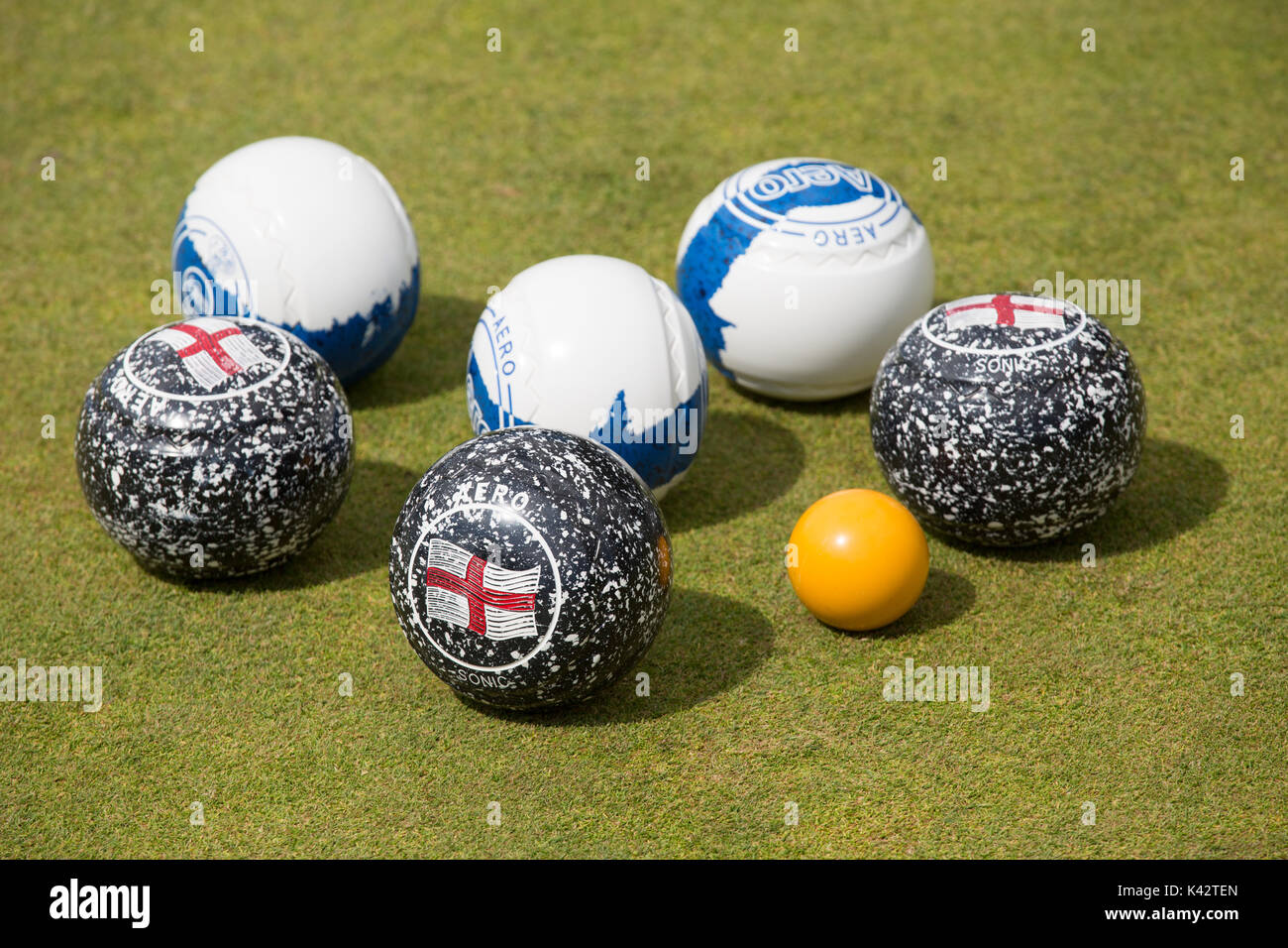 The National Bowls Finals, Victoria Park, Leamington Spa, England Stock Photo