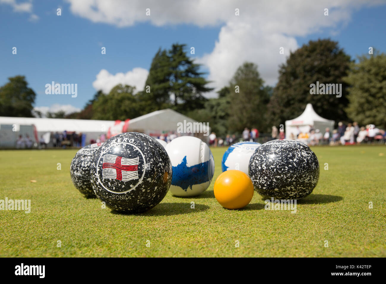 The National Bowls Finals, Victoria Park, Leamington Spa, England Stock Photo