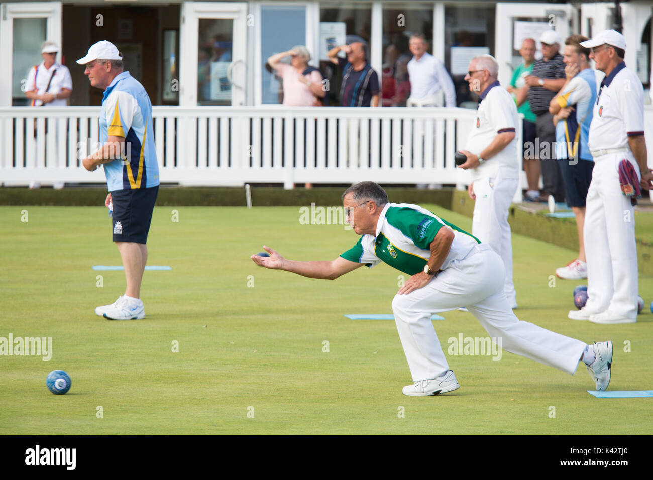 The National Bowls Finals, Victoria Park, Leamington Spa, England Stock Photo