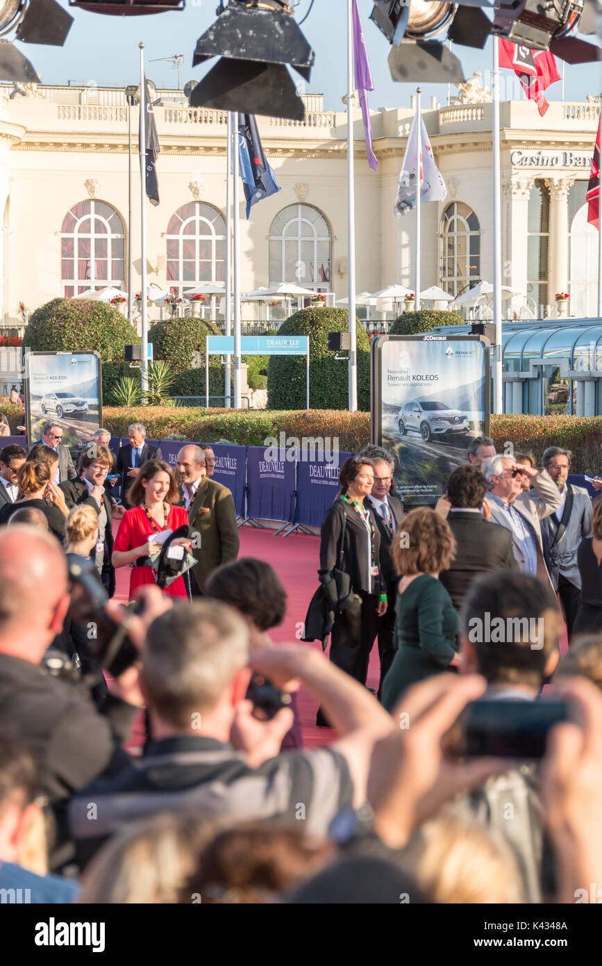 Celebrities on the red carpet at the 43rd Deauville American Film festival, on September 2, 2017 in Deauville, France Stock Photo