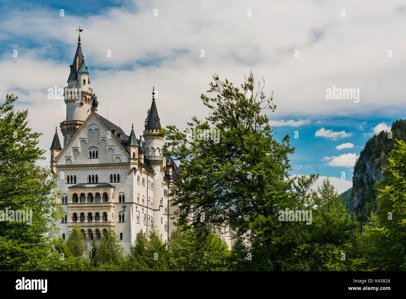 Neuschwanstein Castle or Schloss Neuschwanstein, Schwangau, Bavaria, Germany Stock Photo