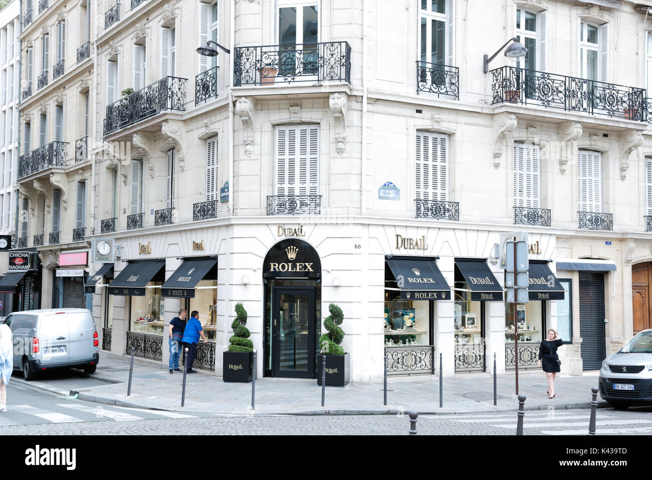 Paris, France: Rolex window store in the most famous parisian shopping ...