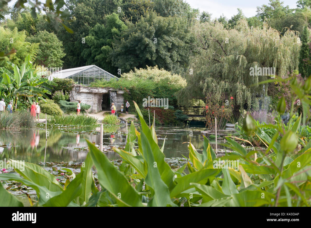 water gardens of Labour-Marliac famous for cultivating Water lilies Stock Photo