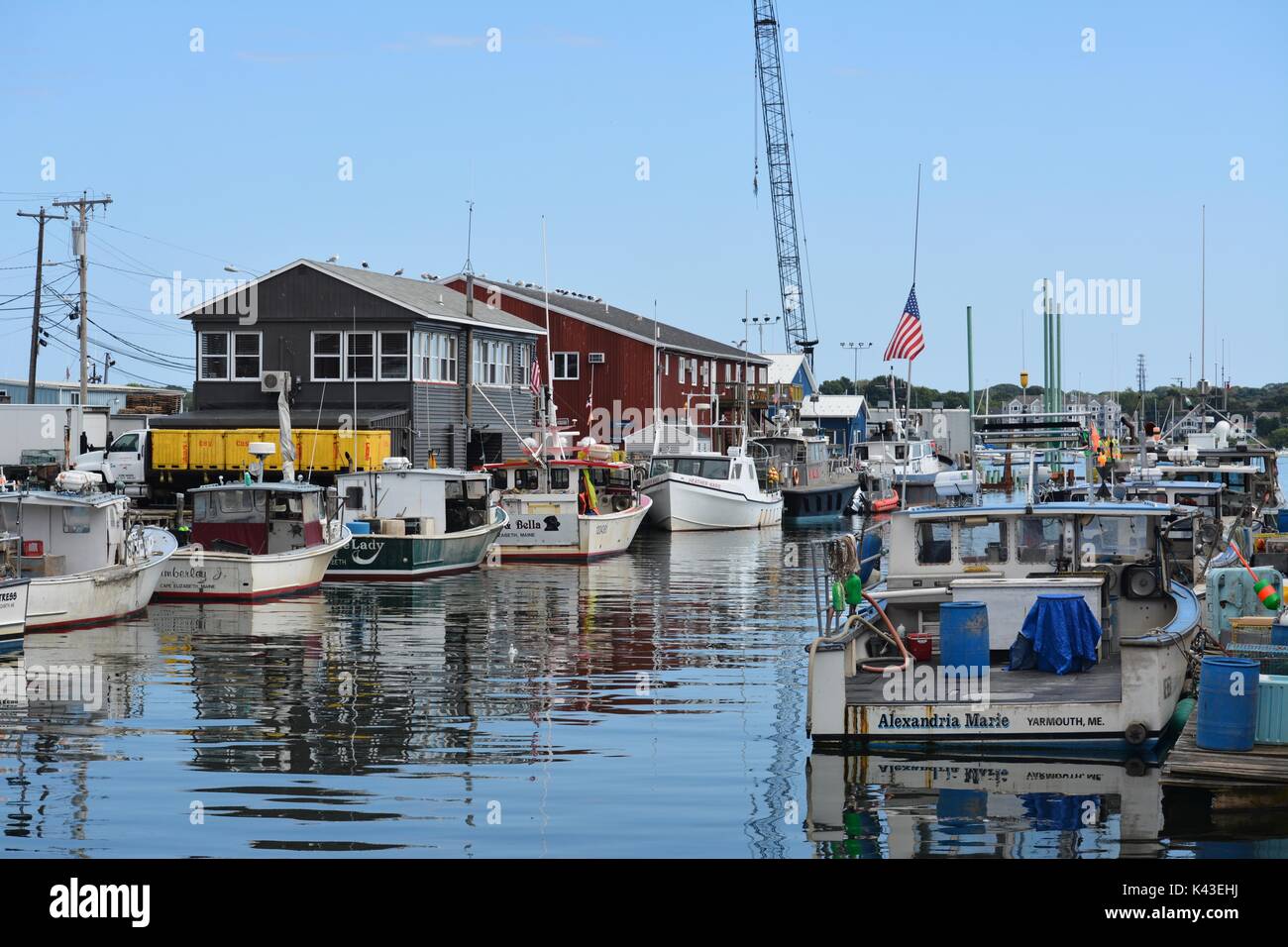 Fishing and Lobster Boats docked in the Old Port in the city of