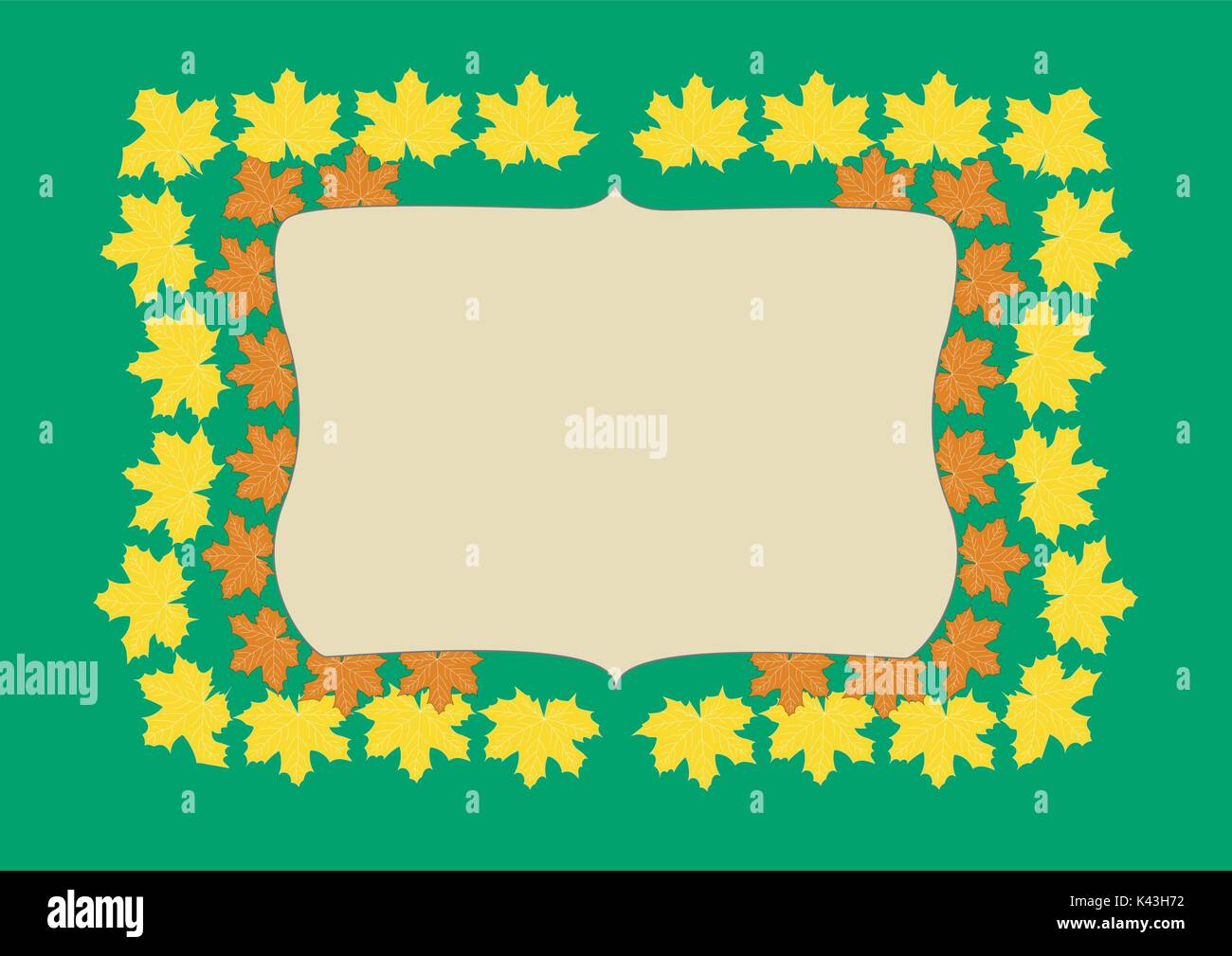 square frame with leaves on a light background Stock Vector Image & Art ...