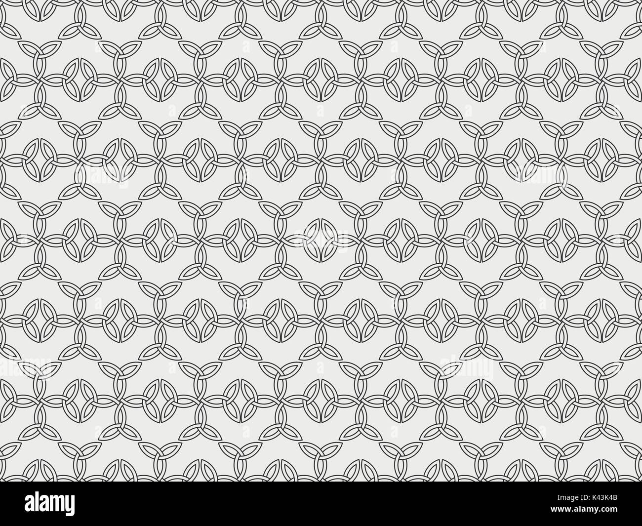 Seamless pattern with ancient runes. Triquetra symbol. Vector illustration Stock Vector