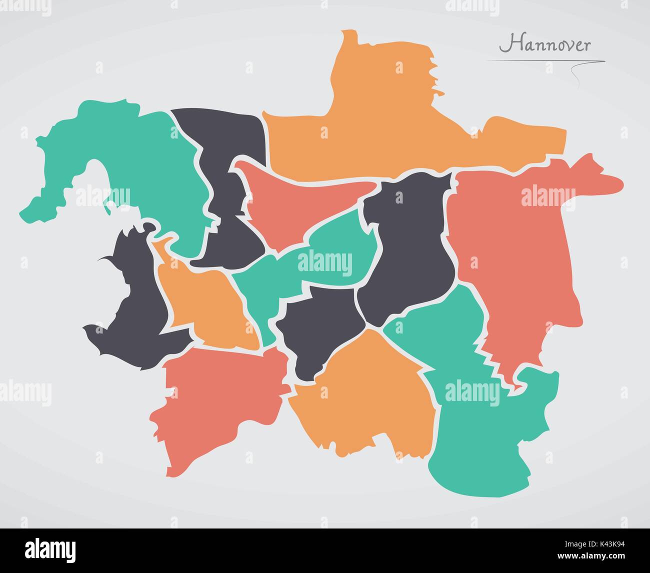 Map of hannover Stock Vector Images - Alamy