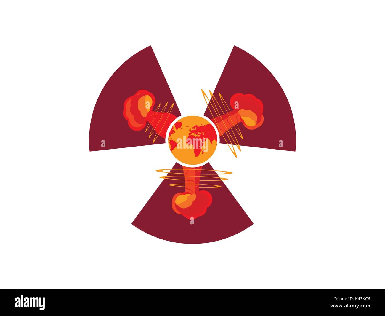 Nuclear Explosion Atomic Bomb Vector Illustration Stock Vector Image Art Alamy