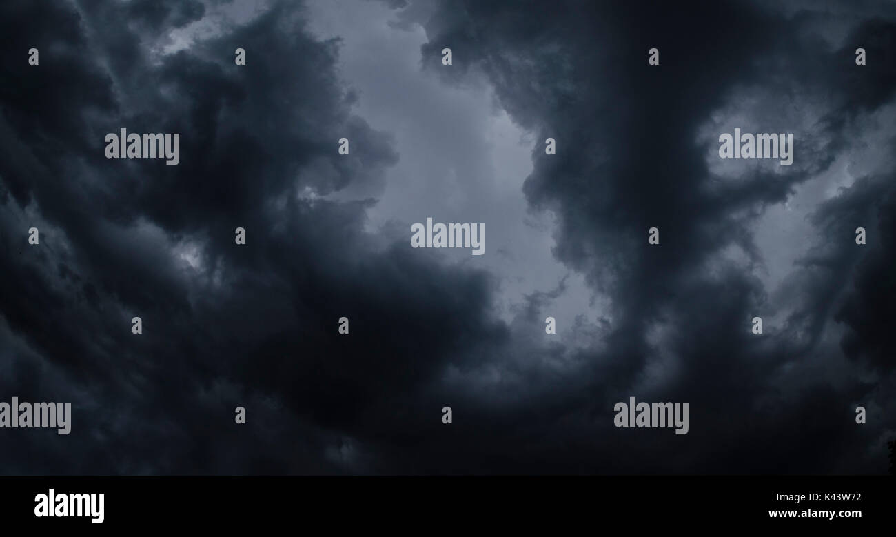 the sky dark clouds before the rain panorama Stock Photo - Alamy