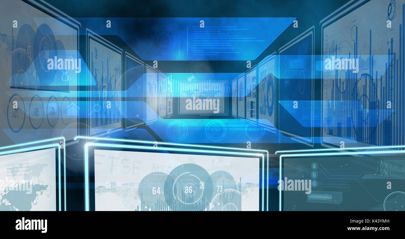 Digital composite of technology interface panels Stock Photo - Alamy