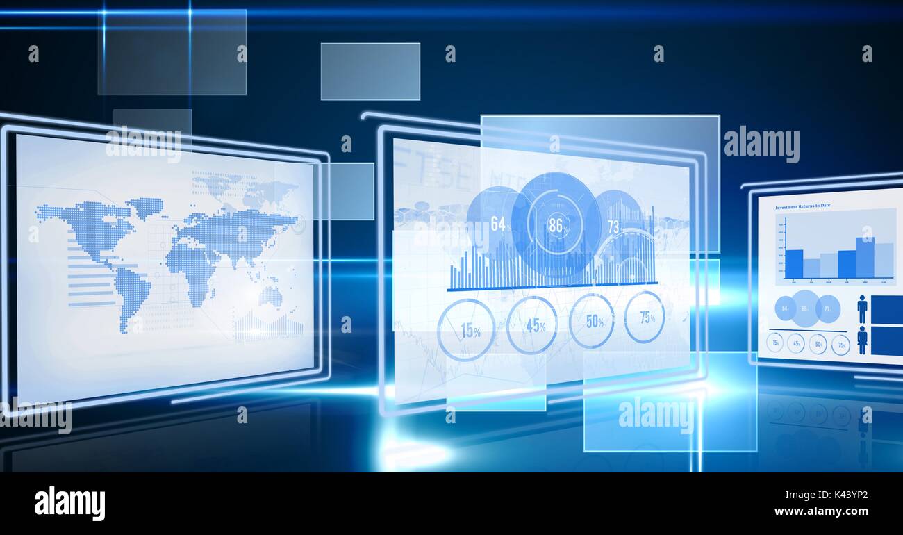 Digital composite of technology interface panels Stock Photo - Alamy